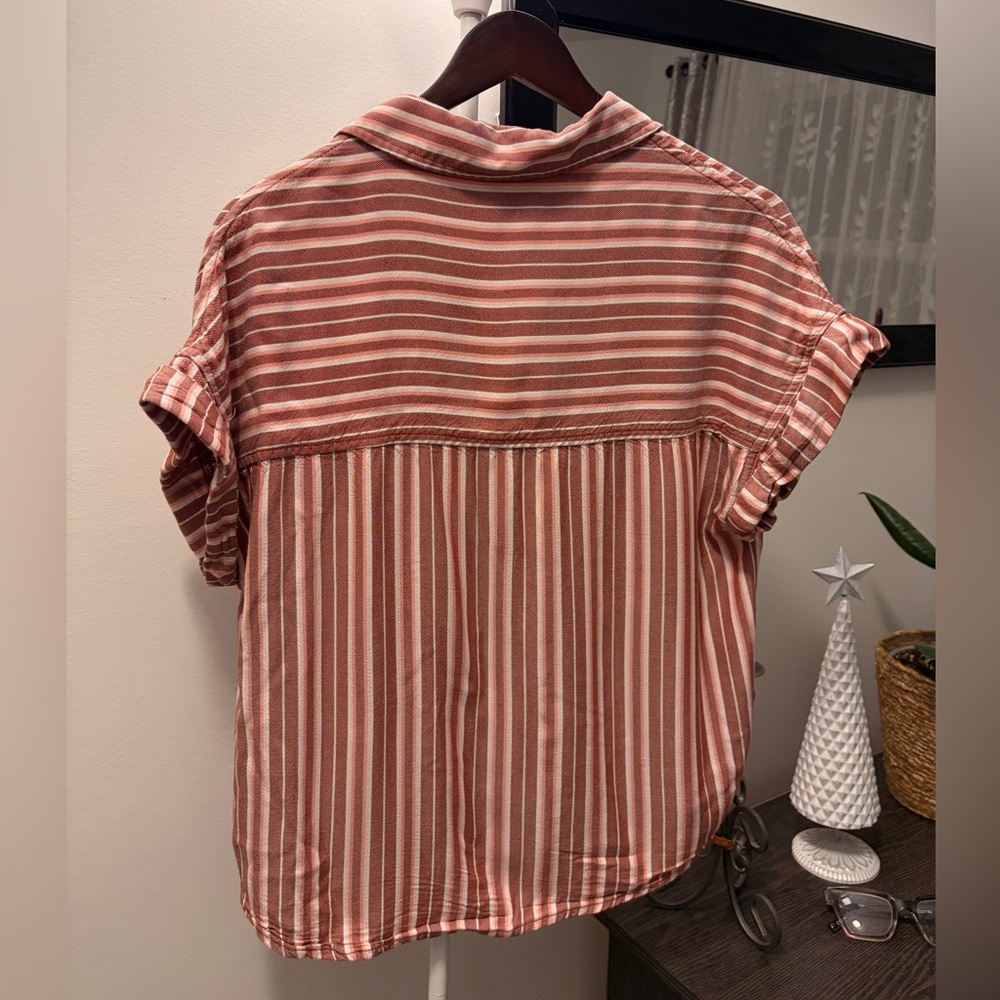 Sanctuary Red and White Striped Shirt - Picture 3 of 3